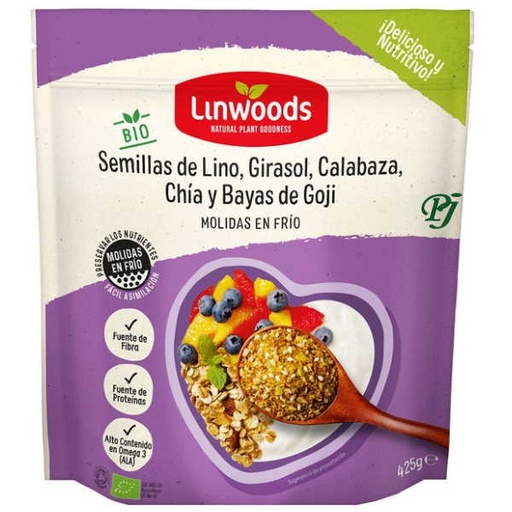 [041205] Semillas De Lino, Girasol, Calabaza, Chia Y Bayas De Goji 425Gr - Linwoods