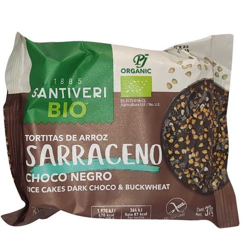 [041246] Tortitas De Arroz Con Trigo Sarraceno Y Chocolate Negro 2X3 - Santiveri
