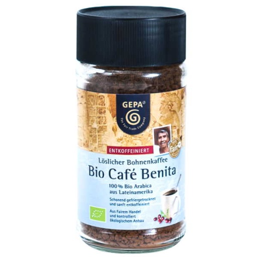 [045558] Cafe Instantaneo Descafeinado Liofilizado Bio 100Gr Gepa - Comercio Justo