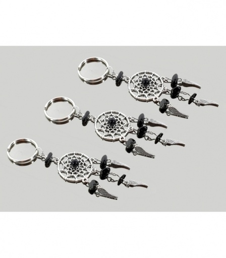 [100570] Llavero Atrapasueños Cuarzo Obsidiana