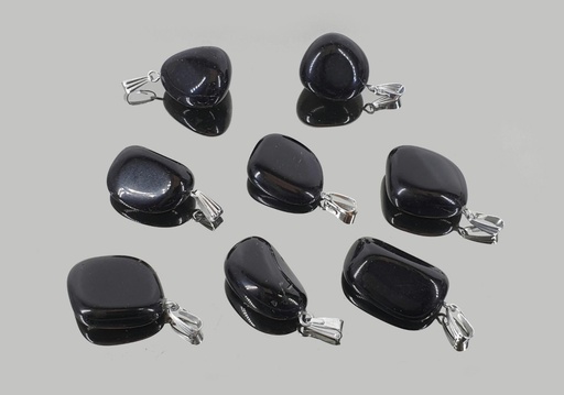 [100564] Colgante Rodado Obsidiana Negra 