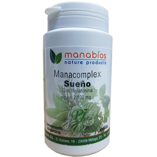[0500731] Manacomplex Sueño + Melatonina 60 Capsulas - Manabios