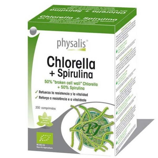 [0502202] Chlorella+Spirulina 200 Comprimidos - Physalis