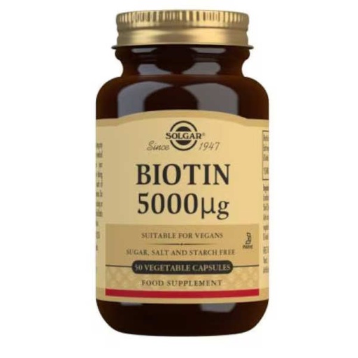 [0505291] Biotina 5000 Mcg 100 Capsulas - Solgar