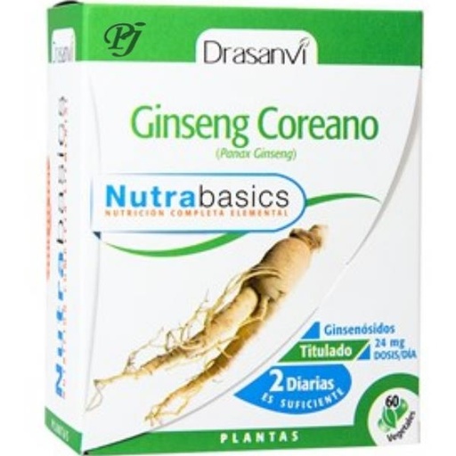 [0503182] Ginseng Coreano 60 Capsulas Nutrabasics - Drasanvi