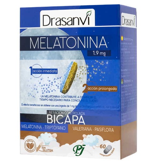 [0504147] Melatonina Bicapa Retard 1,9 Gr 60 Comprimidos - Drasanvi
