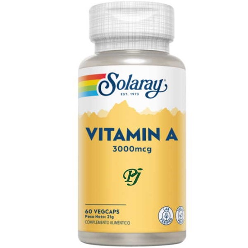 [0504213] Vitamina A 3000 Mg. 60 Cápsulas Veganas - Solaray