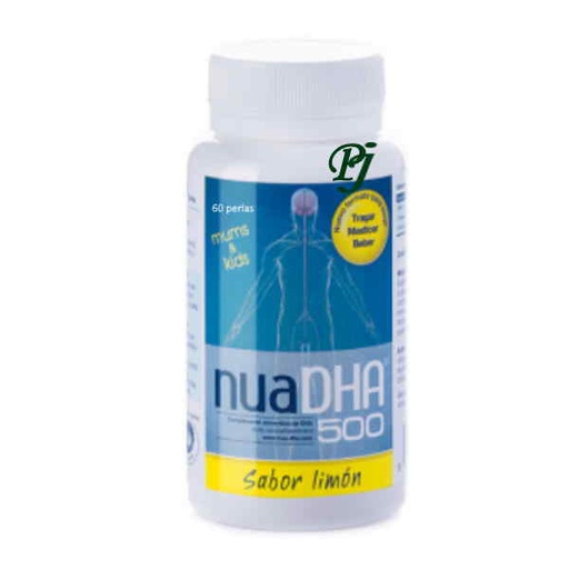 [0504424] Nua Dha 500 Sabor Limon 60 Perlas Masticables - Nua Biological