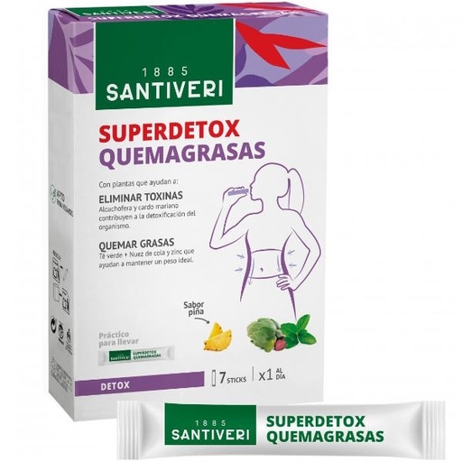 [0504603] Superdetox Quemagrasas Sticks 7X20Ml- Santiveri