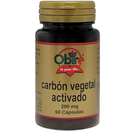[0504647] Carbon Vegetal Activado 200Mg 60 Capsulas - Obire