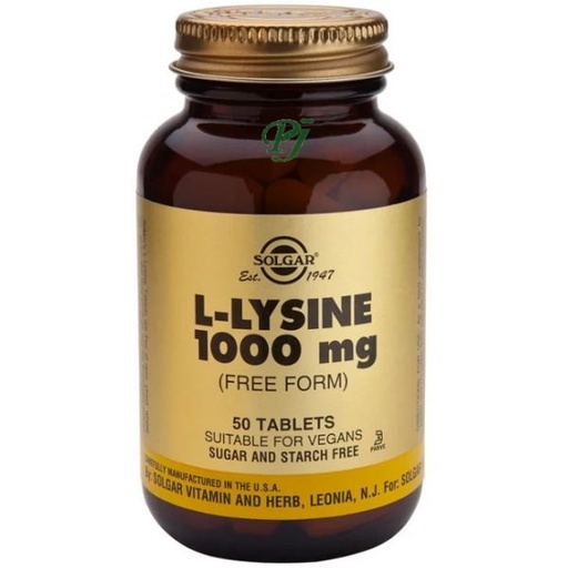 [052005] L-Lisina 1000Mg 50 Comprimidos - Solgar