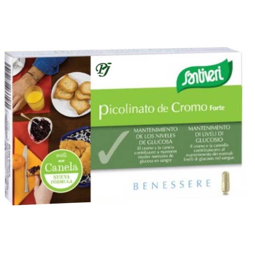 [052340] Picolinato De Cromo Forte 40 Capsulas - Santiveri