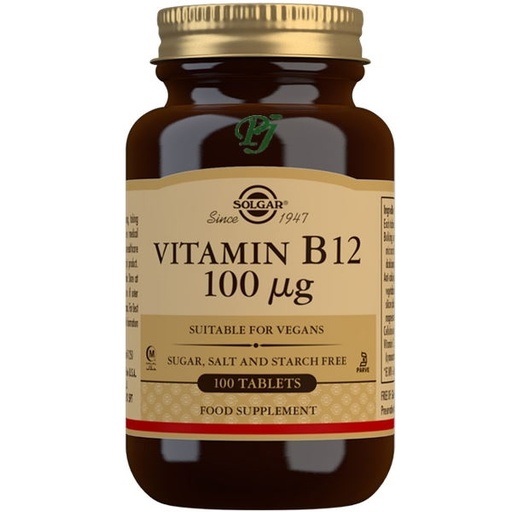[052389] Vitamina B12 100Mcg 100 Comprimidos - Solgar