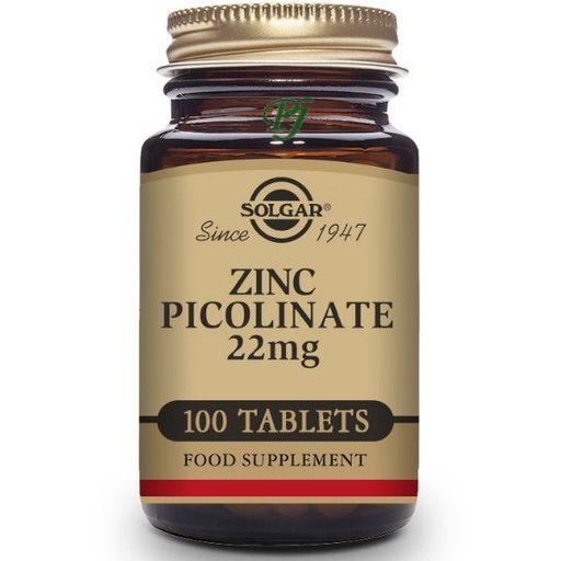 [05259] Zinc Picolinato 22Mg 100 Comprimidos - Solgar