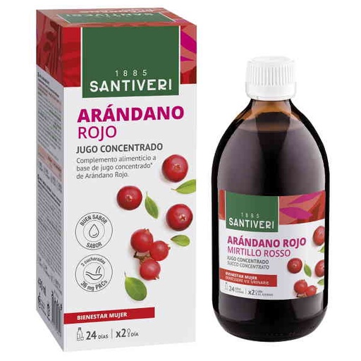 [053790] Jugo Arandano Rojo Concentrado 490Ml - Santiveri