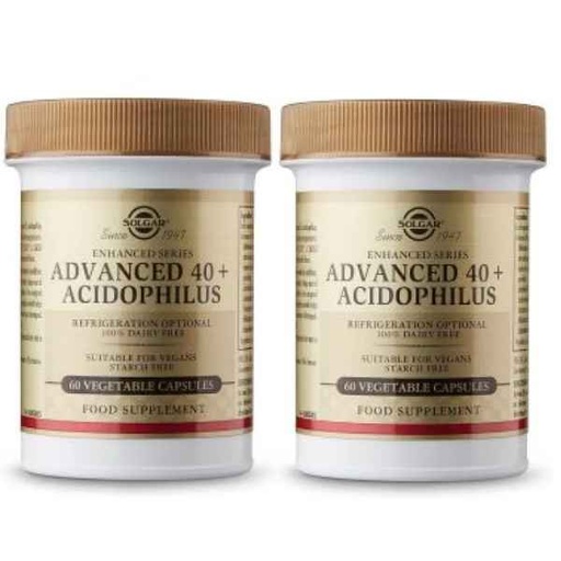 [053821] 40 Plus Acidophilus Avanzado 120 Capsulas - Solgar