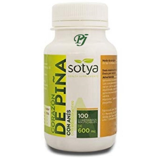 [054097] Piña Masticable 100 Comprimidos 600Mg - Sotya