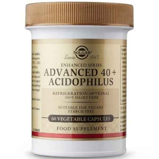 [054223] 40 Plus Acidophilus Avanzado 60 Capsulas Vegetales - Solgar