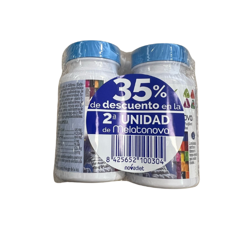 [0505343] Pack Melatonova 2X60 Cápsulas 35% Descuento En 2ª Unidad - Novadiet