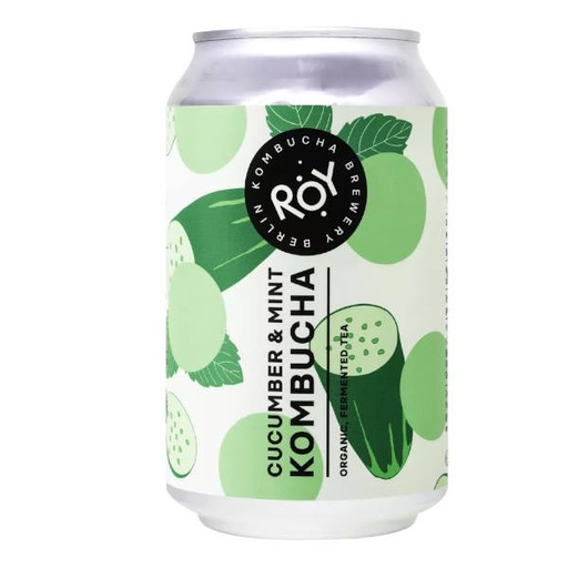 [14527] Kombucha Ecológica Pepino Y Menta Lata 33Cl - Roy Kombucha
