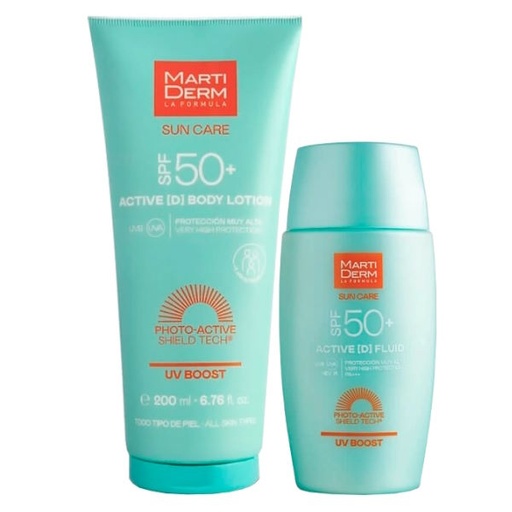 [1301238] Protector Solar Corporal Spf50+ Active 200Ml + Facial Active Fluid Spf50+ 50Ml - Martiderm