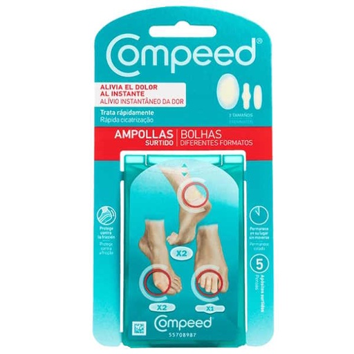 [135771] Pack Mixto Ampollas Pies 5 Unidades - Compeed