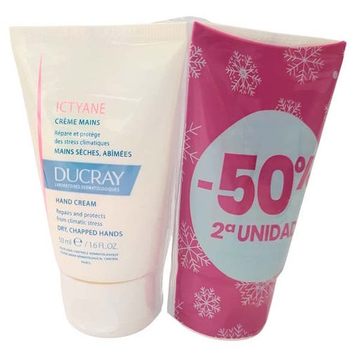 [1301336] Ictiane Crema Manos 2X50Ml 2º Unidad 50% - Ducray