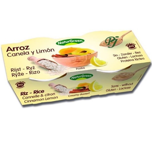 [06453] Yogurt Bio Arroz Canela Y Limon 2X125Gr - Naturgreen