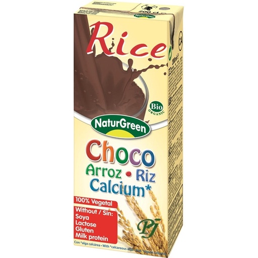 [06641] Bebida Arroz Choco Calcio 200Ml - Naturgreen