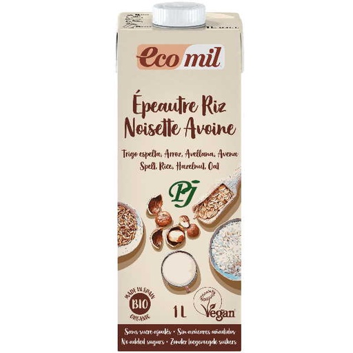 [06798] Bebida Espelta  Arroz Avellana Avena Bio 1L Ecomil - Nutriops