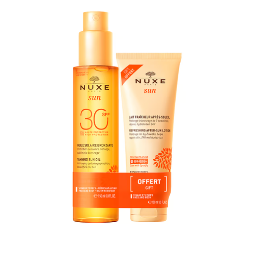 [500127] Aceite Bronceador + Loción  Rostro Y Cuerpo Spf 30+ - Nuxe