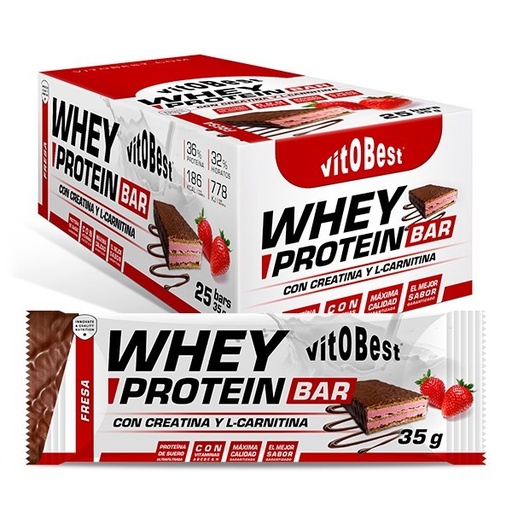 [400038] Barrita Whey Protein Fresa 35 Gr. - VitoBest