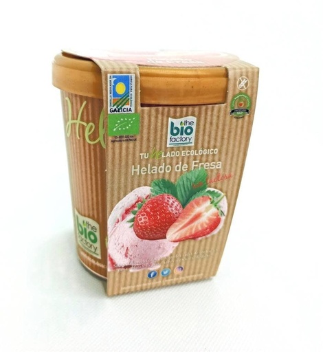 [400066] Helado Fresa Vegano Bio 480 Ml - The Bio Factory