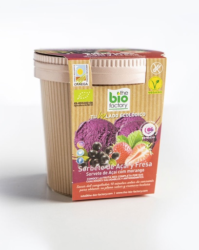 [400075] Helado Acai Fresa Bio 480 Ml - The Bio Factory