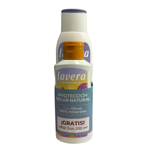 [500163] Pack Loción Solar Niños Sensitive Spf 50 100 Ml. + Aftersun 200 Ml. - Lavera