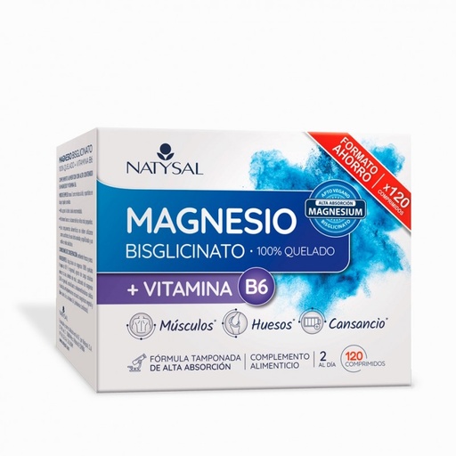 [300165] Pack Doble Magnesio Bisglicinato + Vit. B6 120 Comprimidos - Natysal