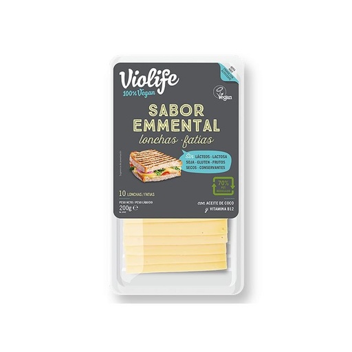 [400171] Lonchas Veganas Queso Emmental 200 Gr - Violife