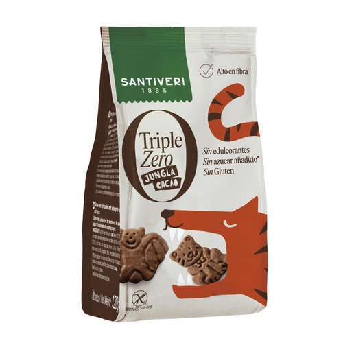 [400193] Galleta Jungla Cacao Triple Zero 120 G - Santiveri