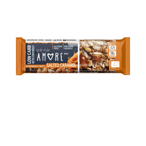 [400220] Barrita Low Carb Frutos Secos Y Caramelo Salado 40 Gr. - Amore