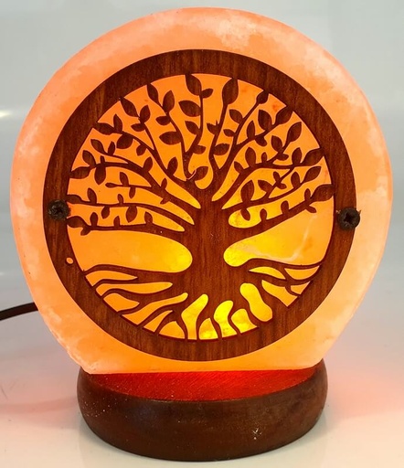 [700131] Lampara De Sal Del Himalaya Arbol De La Vida Usb