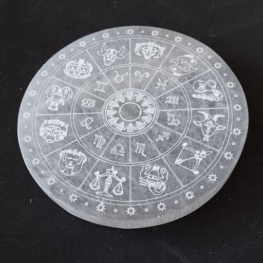 [700141] Placa Selenita Zodiaco 15 Cm