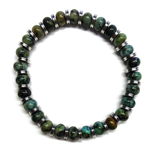 [700191] Pulsera Hombre Turquesa (6Mm)