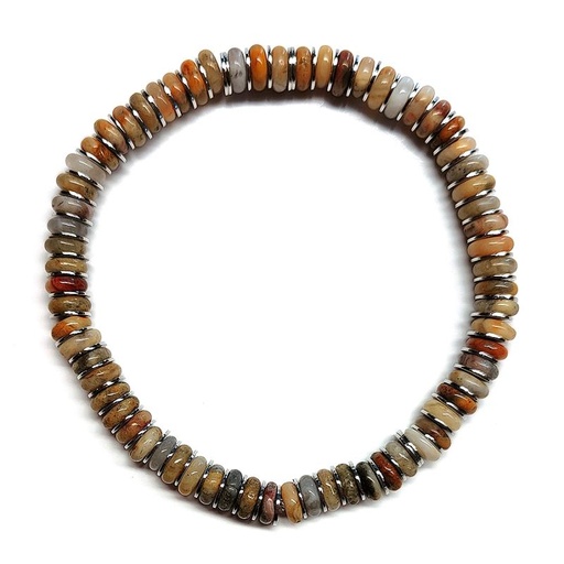 [700194] Pulsera Hombre Jaspe Paisaje (6Mm)
