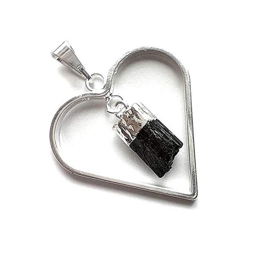 [700195] Colgante Corazon Con Turmalina