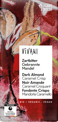 [400291] Chocolate Negro Con Almendra Garrapiñada Bio 80 Gr - Vivani