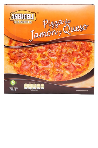[400304] Pizza Jamon - Queso 330G Sin Gluten - Aserceli