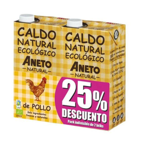 [400341] Caldo Natural Pollo Eco Pack 2L 25% Dto - Aneto