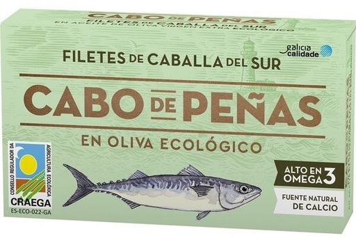 [400437] Filete De Caballa Sur  Aceite De Oliva V.E. Ecologico - Cabo De Peñas