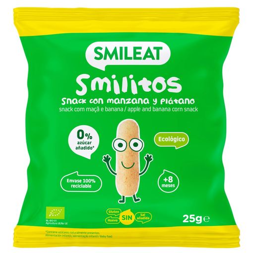 [400430] Smilitos Manzana Y Plátano 25 G - Smileat