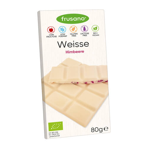 [400420] Chocolate Blanco Con Frambuesas 80G - Frusano